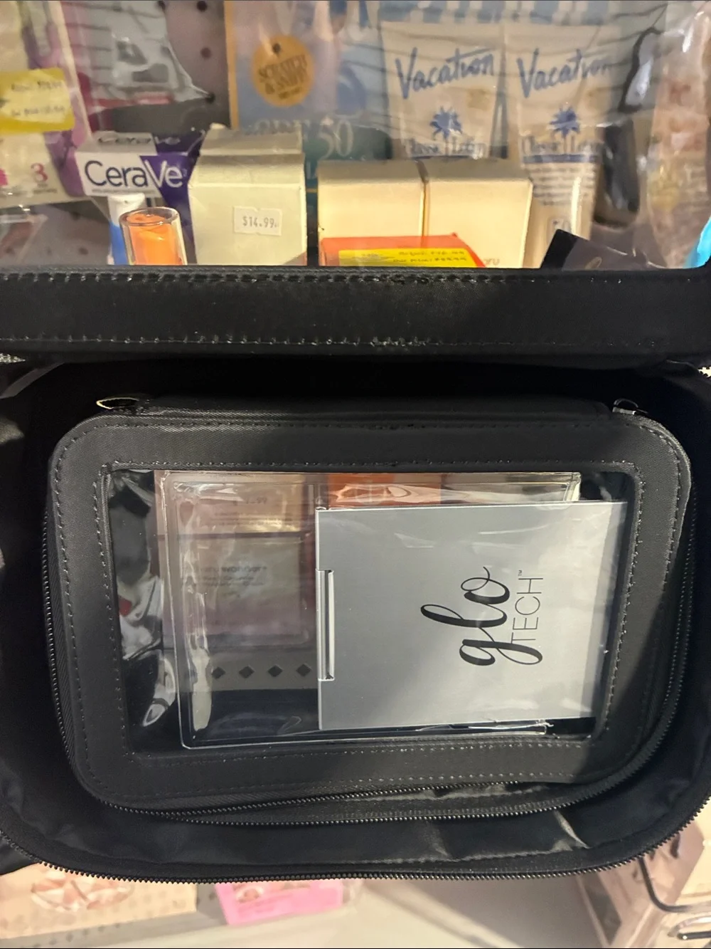 glo Tech Accessory Pouch - Black with Clear Front